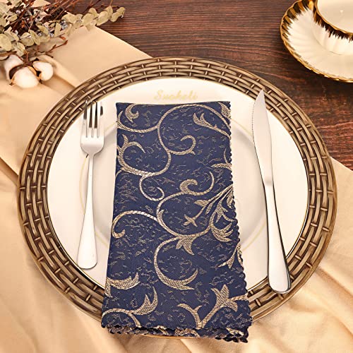 Platos Decorativos Rústicos de Plástico Faux Rattan 13" Set 6 miniatura 7