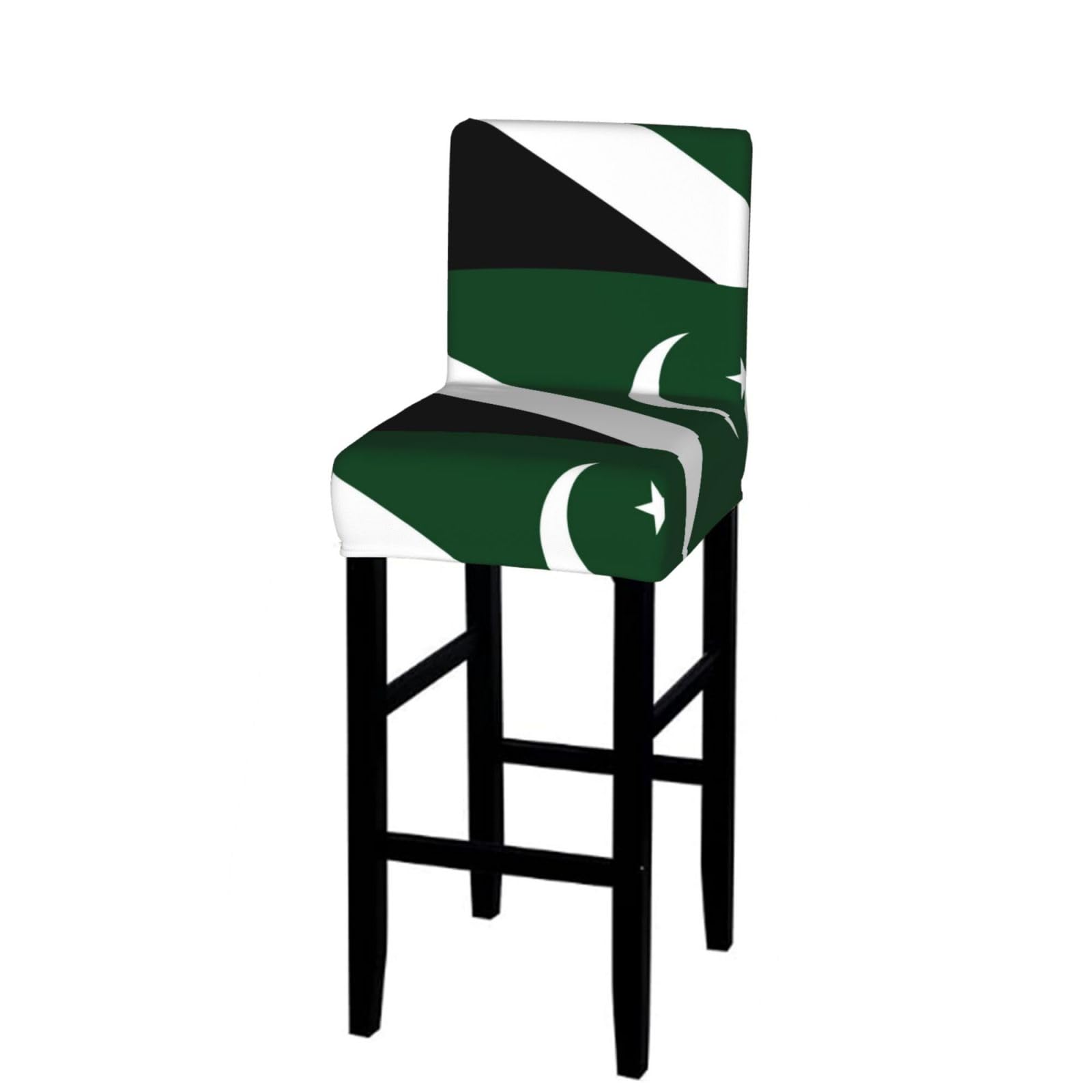 Flag of Islamabad Bar Stool Cover-Stretchy Chair Slipcover for Kitchen