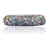 Pasey Faulenzer Schüleretui Schlampermappe Blumen Etui Federtasche hellblau, 1er Pack (1 x 1 Stück)