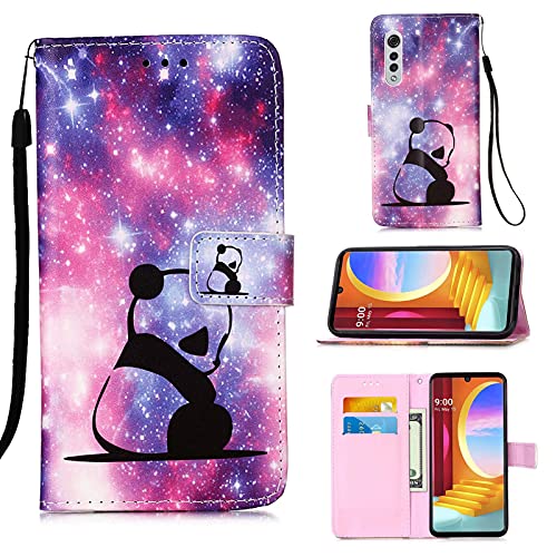 Fatcatparadise Funda para LG Velvet 2 Pro [con Protector Pantalla], PU Cuero Flip Carcasa Fundas Móvil de Tapa Libro para LG Velvet 2 Pro [Protección Completa] [Función Soporte] (Panda) Cover