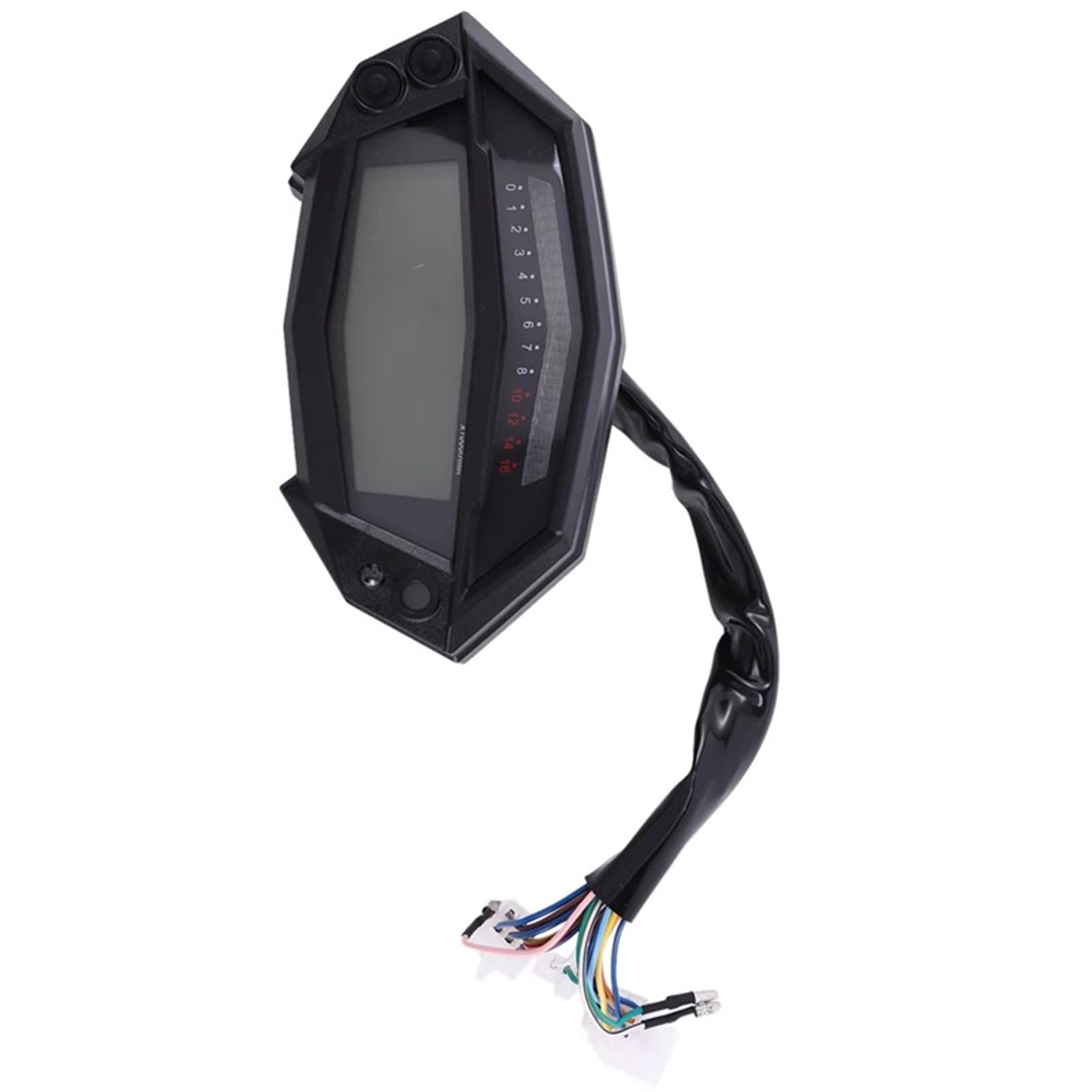 Obrotomierze motocyklowe Pasuje do Kawasaki Z1000 Tachometr motocyklowy Tachometr motocyklowy Wskaźnik LCD Prędkościomierz Cyfrowy Instrument Prędkościomierz(Black With Sensor)