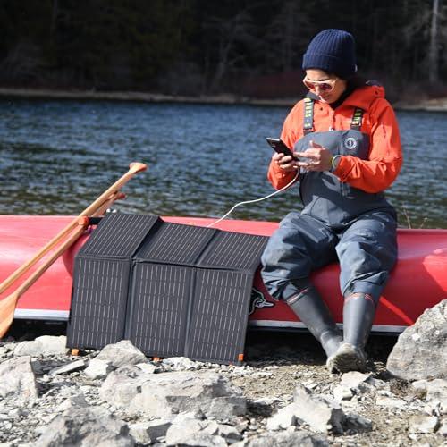 Flexsolar FLC-C6-200600-4 [Upgraded] Flexsolar 60W Portable Solar Panels Chargers Qc3.0 Usb-A Usb-C Dc5521 8Mm Output Foldable Ip65 Waterproof Power Emergency Camping thumb #6