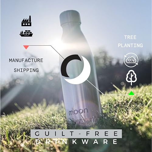 Moon Bottles - Insulated Water Bottle That Lasts Forever - 18/8 Stainless Steel Vacuum Flask - Double Walled Drink Bottle - Thermal Metal Flasks, Leakproof, 24hrs Cold & 12 Hot (260ml, Silver) Moon Bottles - Insulated Water Bottle That Lasts Forever - 18/8 Stainless Steel Vacuum Flask - Double Walled Drink Bottle - Thermal Metal Flasks, Leakproof, 24hrs Cold & 12 Hot (260ml, Silver)