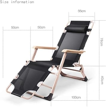 Folding Reclining,Reclining Zero-gravity Recliner, Garden Chairs, Folding Patio Chairs, Portable Sun Loungers, Zero Gravity Chairs, Support 200 Kg-Blue + Pearl Cotton Pad