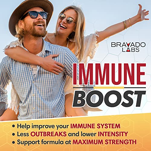 Bravado Labs Premium Hrp Supplement - Outbreak Support With Super Lysine - Immune Support Supplement For Adults (120 Capsules) #TOP2