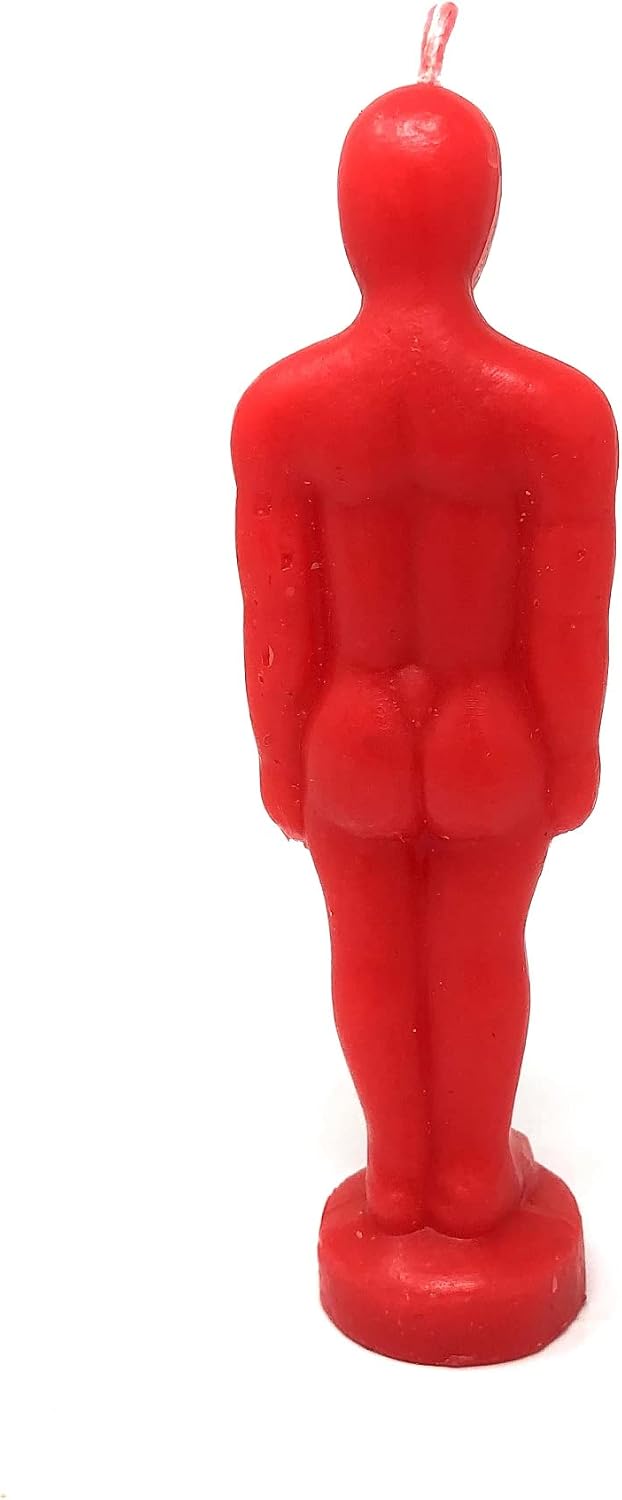 Male Figure Image Candle - Protection - Spells - Spellwork - Ritual Magic - Wicca (Male Red)