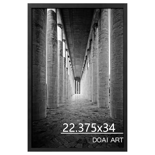 DOAI ART 22.375x34 Poster Frame Black, Poster Frames 22.375 x 34 inches
