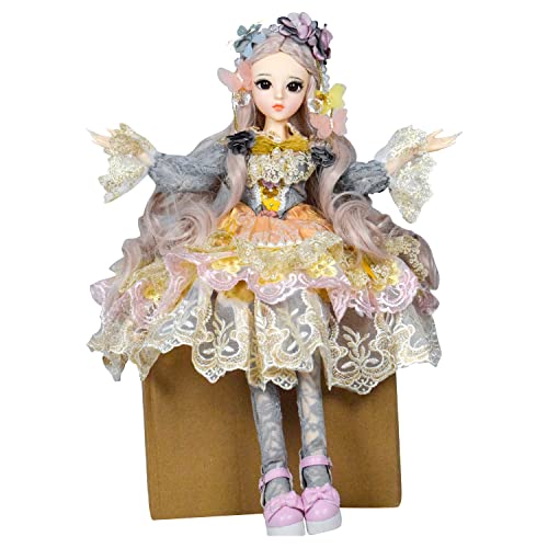 Eva Bjd 1/3 Bjd Doll Ball Mechanical Jointed Doll 24In Princess Sd Doll With Makeup + Full Accessories (Carina) #TOP1