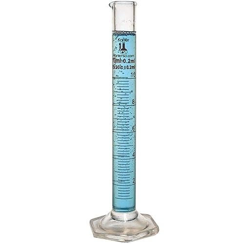 Miniatura 4 de 213C2 Karter Scientific Glass - Cilindro graduado de 3 piezas, 10, 50 y 3.4 fl oz