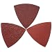 XXGO 60 Pcs Assorted 60/120/240 Grits 3-1/8 Inch Triangular Hook & Loop Oscillating Tool Sandpaper for Sanding Wood Contains 20 of Each Fit 3-1/8 Inch Oscillating Multi Tool Sanding Pads XG8030