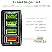 4 Ports Ladegerät Netzteil Schnellladegerät QC 3.0 Mehrfach USB Stecker Ladestecker Steckdose Quick Charger Adapter Universal für iPhone Samsung Huawei Xiaomi HTC LG Motorola Honor IPad AirPods Etc