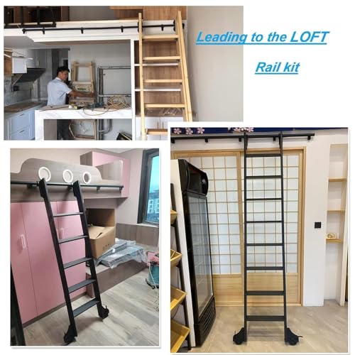 Sistema de escalera de estantería HeavyDu con kit de herramientas deslizantes de 3.3 pies 5