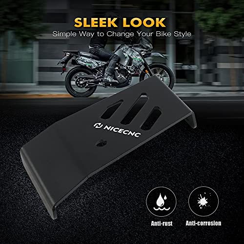 Nicecnc Black Foot Pegs Foot Pedals Pads Footrest And Lightweight Fuse Box Guard Protector Compatible With Kawasaki Klr650 2008-2018 2009 2010 2011 2012 2013 2014 2015 2016 2017 #TOP7