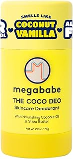 Megababe Skincare Deodorant - The Coco Deo with 72 hour Odor Protection | Nourishing Coconut Oil & Shea Butter | Aluminum-Free, All Natural | 2.6 oz