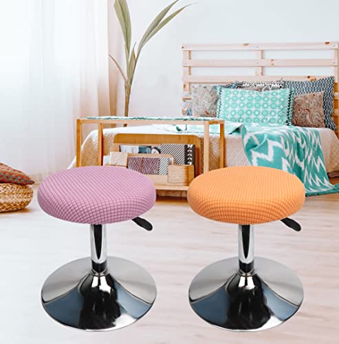 Miniatura 3 de Hualisiji Funda Taburete Redondo 1 Piezas Funda Redonda Taburete, Elástica Lavable Fácil De Limpiar Suave Y Duradera, Para Silla De Taburete 30-40cm 1 Piezas Negro