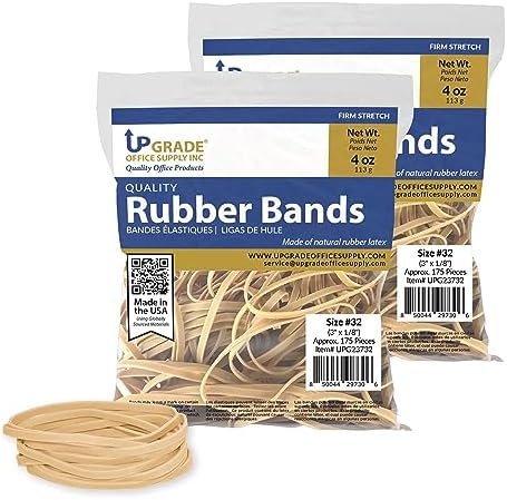 Upgrade Office Supply Rubber Bands Size 105 (5 X 5/8 Inch) – 60 Bands In 1 Lb Bag, Made In USA
