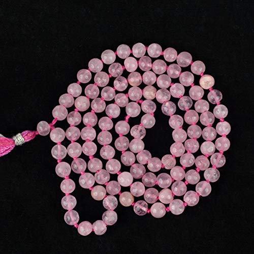 Image of Reiki Crystal Products Natural Reiki Feng-Shui Mala Necklace 6 mm Crystal Stone 108 Bead Jaap Mala for Men and Women