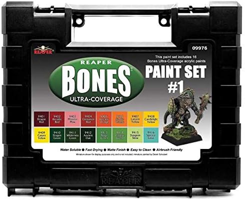 Reaper Bones Ultra-Coverage Master Series Miniatures Paint Set #1 (16 paints)