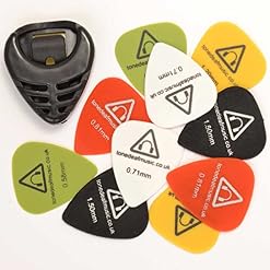 Tone Deaf PH01 10 Médiators pour guitare avec range-médiator - Les Beatles, Paul McCartney, John Lennon, RIngo Starr, George Harrison