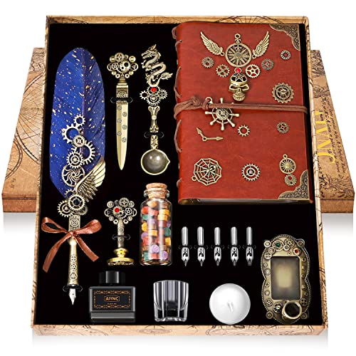 AIYNC Quill Pen and Ink Set, Feather Pen Ink Set