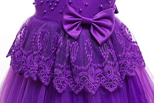 Vestido de renda infantil para meninas com tule vestidos de princesa de retalhos babados festa de be