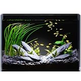 5 Gallon Glass Fish Tank Ultra Clear Rimless Aquarium, Built...