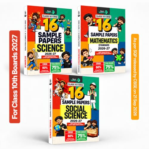 Next Toppers CBSE Class 10 Sample Papers 2026-27 | Science, Mathematics Standard & Social Science | 3 Books Combo by Prashant Kirad, Shobhit Nirwan & 