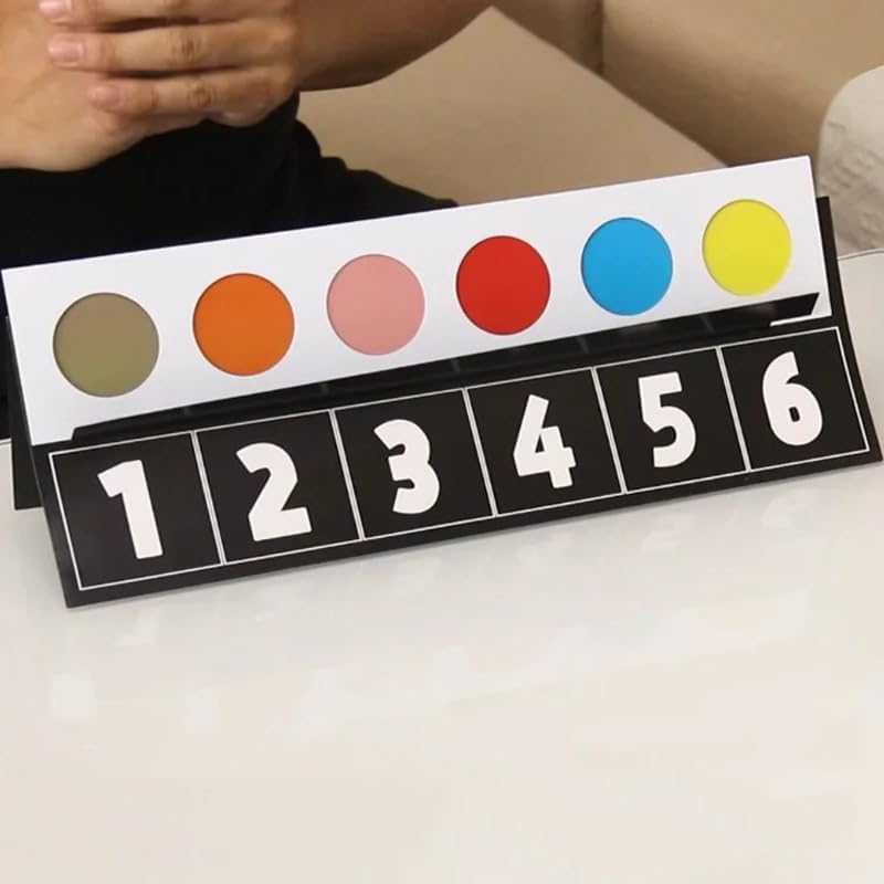 SUMAG Color Match Board Magic Tricks Color Number Prediction Mind Reading Magic Close-up Stage Illusion Gimmick Mentalism Props for Magicians