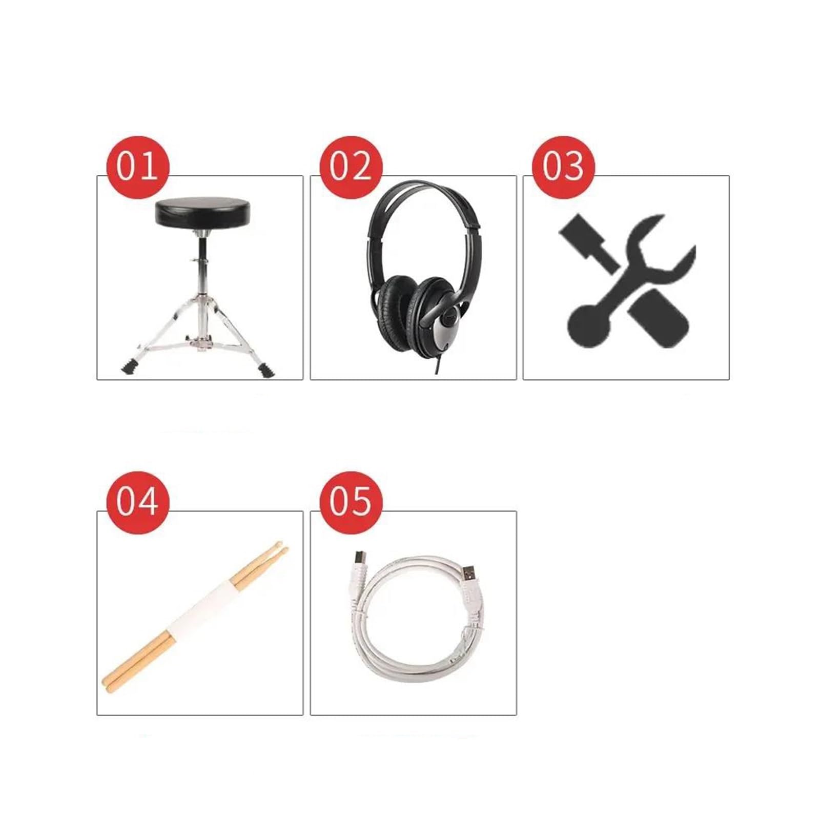 Ensemble De Batterie Électronique Portable Pour Adultes Batterie Électronique Professionnelle Instruments De Musique Électroniques D'extérieur Batterie électronique professionnelle