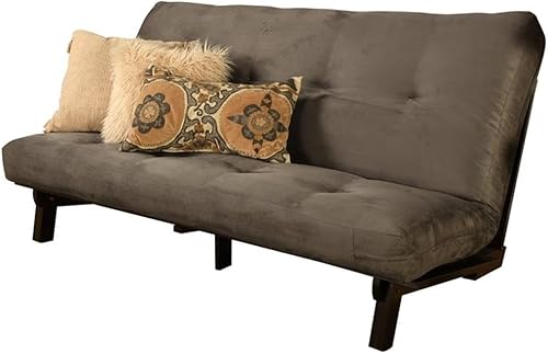 Miniatura 16 de Kodiak Furniture Carson - Juego de marco de futón y colchón de tamaño matrimonial, marco de futón de madera con acabado marrón Java con colchón