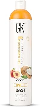GK HAIR Global Keratin The Best COCO 33.8 Fl Oz/1000ml Smoothing Keratin Hair Treatment - Professional Brazilian Complex Blowout Straightening For Silky Smooth & Frizz Free Hair