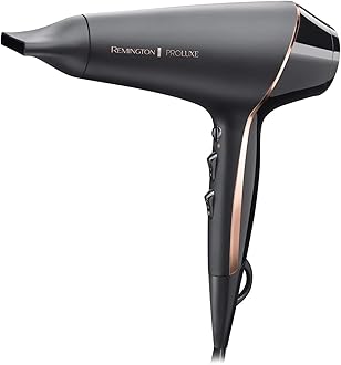 Remington PROluxe Midnight Hair Dryer (OPTIheat Technology for Long-Lasting Results, Ionic Conditioning for Frizz Free Hair, Diffuser, 2 Concentrators, Powerful, Professional, 2400W, Black) AC9140B