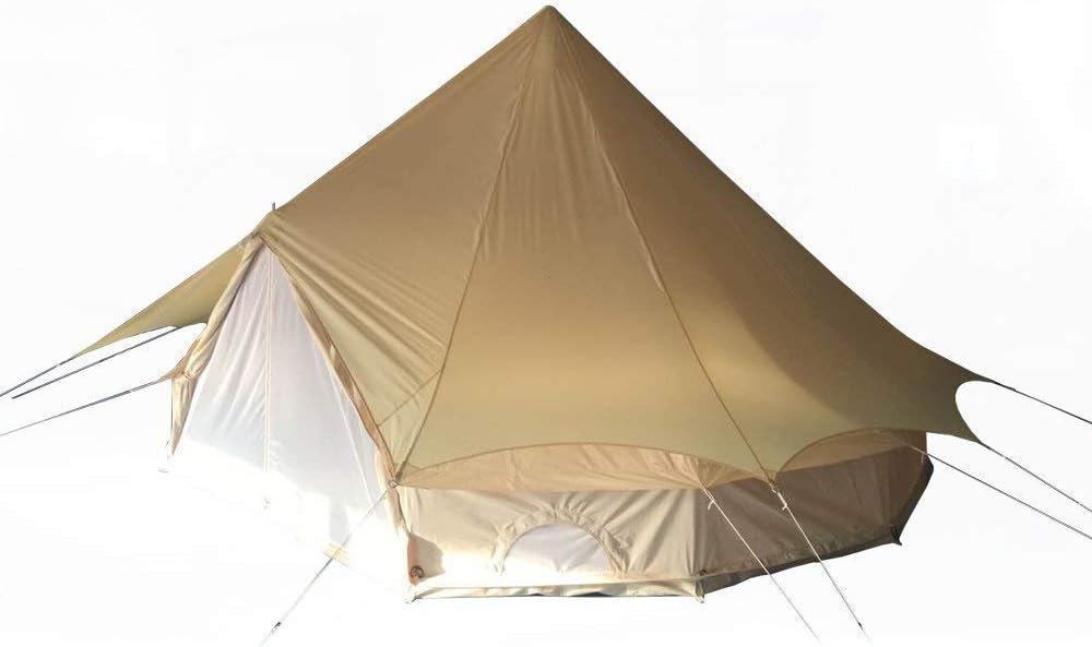 Camping Tent Tent Tarp Cover Sunshade Heavy Duty Top Roof Shelter for 3M 4M 5M 6M 7M Bell Tent (Beige, for 3M Bell Tent)