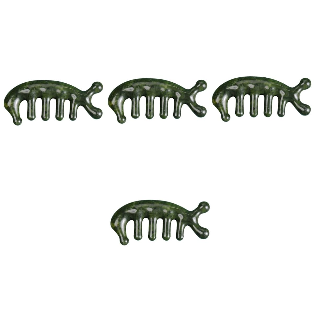 Healeved 4pezzi Massaggio Alla Scalp Con Pettine Strumento Di Massaggio Per Forma Di Pesce Massaggiatore Per Capelluto Comfort e Rilassamento Assicurati