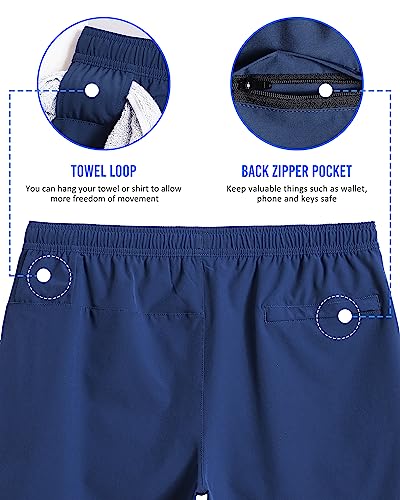 Image of maamgic Mens 5 inch Gym Running Shorts for Men 2 in 1 Quick Dry Workout Athletic Shorts
