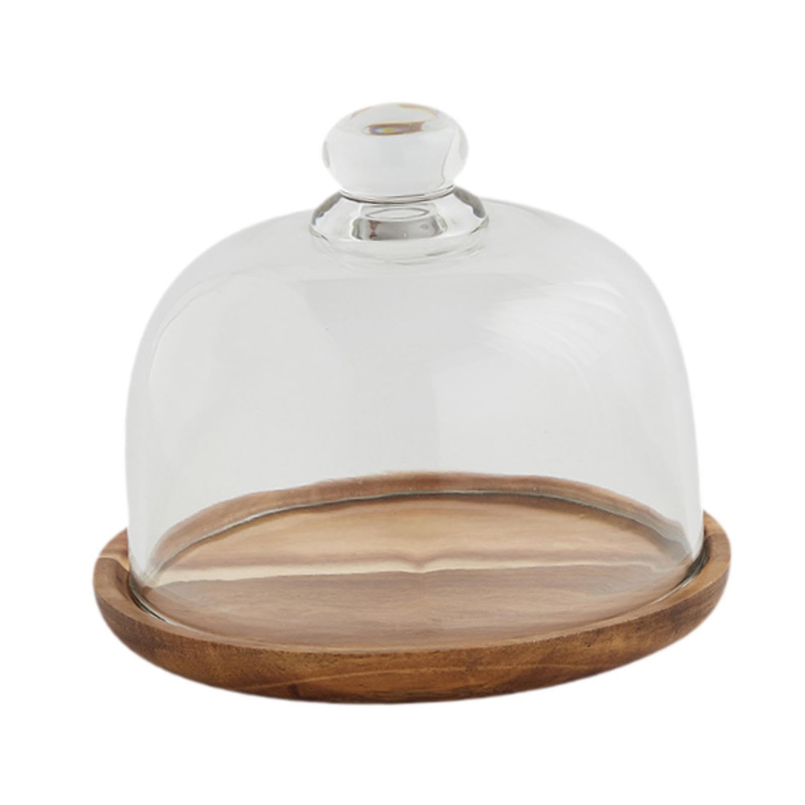 Soporte para Pasteles con Tapa de Cristal, Bandeja para Servir Pasteles, Expositor de Frutas, Bandeja para Servir Vajilla, Cúpula para Queso para Cump, 14.8 Cm X 12 Cm