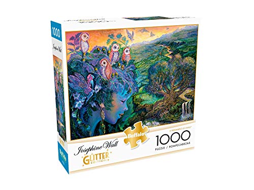 Buffalo Games - Flights Of Fantasy - A Parliament Of Owls (Glitter Edition) - 1000 Piece Jigsaw Puzzle, Blue #TOP2