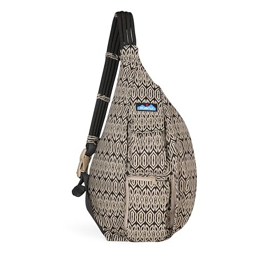 Image of KAVU Rope Sling Bag - Large Crossbody Bags for Women & Men | Hands Free, Cross Body for Travel, Hiking & Everyday Carry, with Padded Back, Adjustable Rope Strap & Cotton Canvas