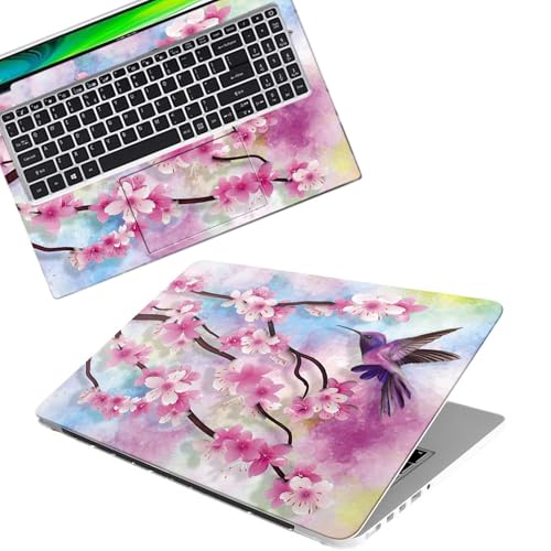 Image of Galaxsia Floral D5 Full Body Vinyl Laptop Skin /Sticker /Cover Upto 15.6 Inches Laptops Laminated-Removable-HD Quality Compatible for Hp-Dell-Sony-Lenovo-Asus etc.(15x10 Inches)