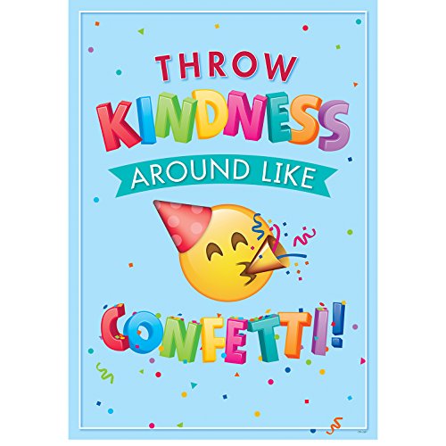 Creative Teaching Press Wall Poster Throw Kindness Around... Emoji Fun Inspire U Poster, Ctp 8096 with