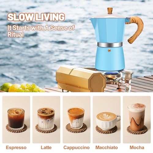 Image of 3 Cup Aluminum Espresso Stovetop Moka Pot Express Coffee Maker Percolator Italian Classic Mocha Coffee Machine for Italian and Cuban Cafe Brewing for Home & Camping 150ml 5oz