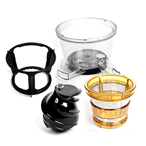 Kuvings® Silent Juicer, Silver, Special Package With Blank Strainer + Smoothie Strainer + Spout Brush #TOP2