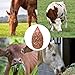 JDRGJTH 4 Pcs Slow Feed Hay Net 40 Inch Hay Nets for Horses Hanging Hay Feeder for Goats 4x4 in Round Mesh Holes Horse Hay Bag Horse Feeding Supplies for Trailer and Stall,Simulates Grazing (Red)