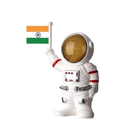 CAMFIRE Car Dashboard Solar Astronauts Figure for Car Dashboard Decorations, Car Interior Accessories Silver