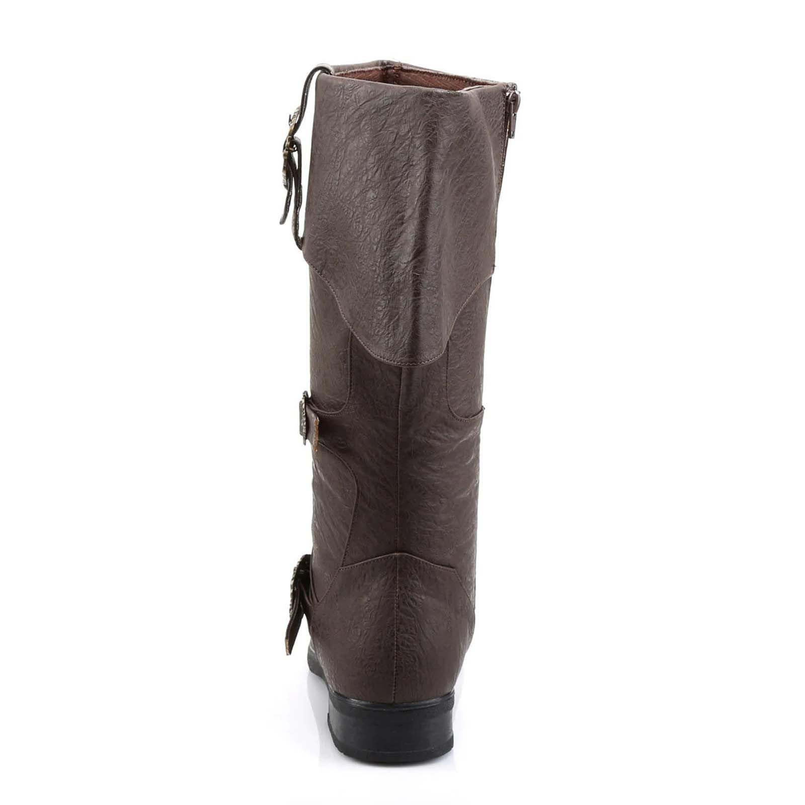 Generisch Bottes 2026 avec fermeture éclair latérale et sangle à boucle de style médiéval - Chaussures décontractées confortables pour les activités de plein air