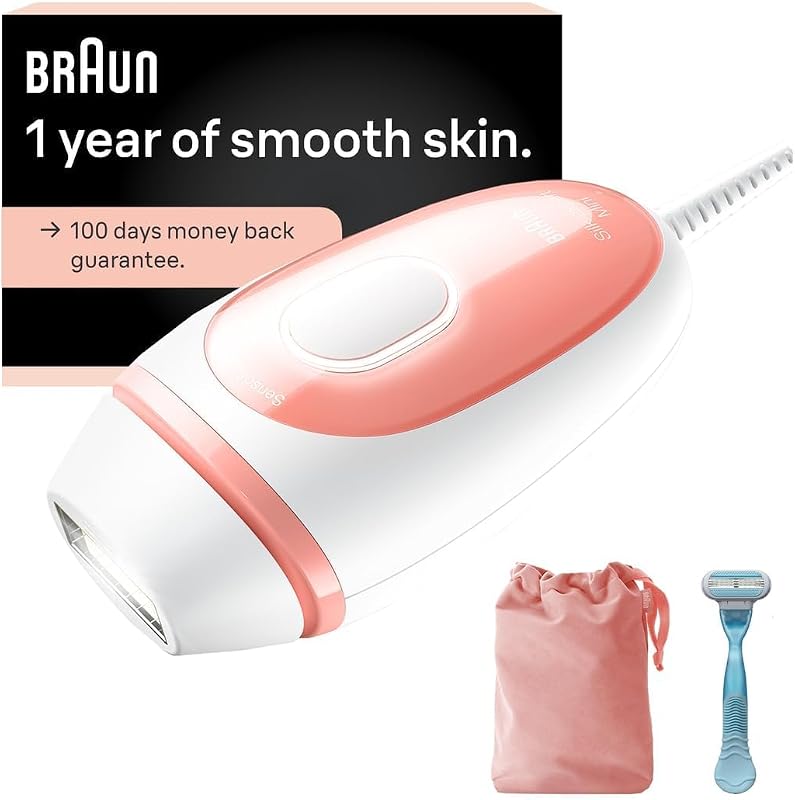 Depilación láser IPL en casa para mujeres y hombres, Silk Expert Mini PL1014 con afeitadora Venus, reducción permanente visible del crecimiento del vello para cuerpo y rostro, con cable
