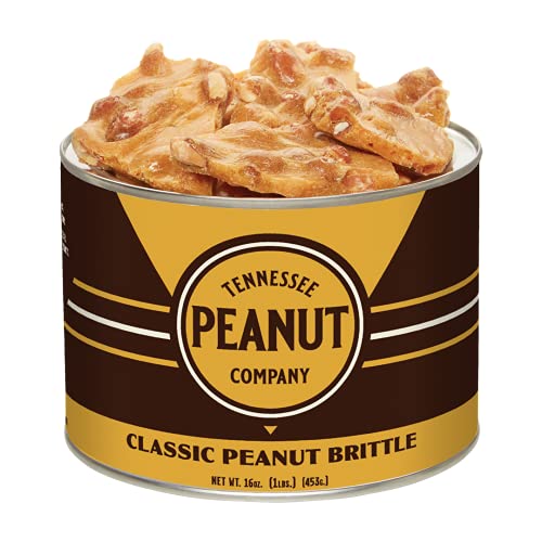 Peanut Brittle - Tennessee Peanut Company - 16Oz Can Of Gourmet Classic Peanut Brittle, A Traditional Sweet Snacking Favorite #TOP13