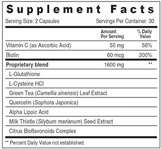 Sunshine Nutrition Derma Glow with Glutathione | 1000 mg L-Glutathione per Serving | 60 Vegetarian Capsules | Advanced Skin Brightening Formula | Antioxidant Support | Promotes Even Skin Tone