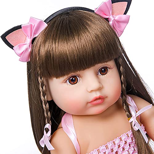 دمية ريبورن للاطفال حديثي الولادة تشبه الطفل الحقيقي من السيليكون الناعم مقاس 56 سم مع ملابس للدمية ولعبة مخملية لسن 3 سنوات فما فوق من بيونتي (طراز C)