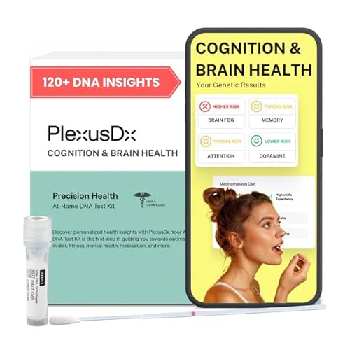 PlexusDx Cognition & Brain Health Genetic Test | 120+ DNA Reports Including Brain Fog, Memory, Attention, and Overall Cognitive Function | Custom Supplement and Lifestyle Recommendations